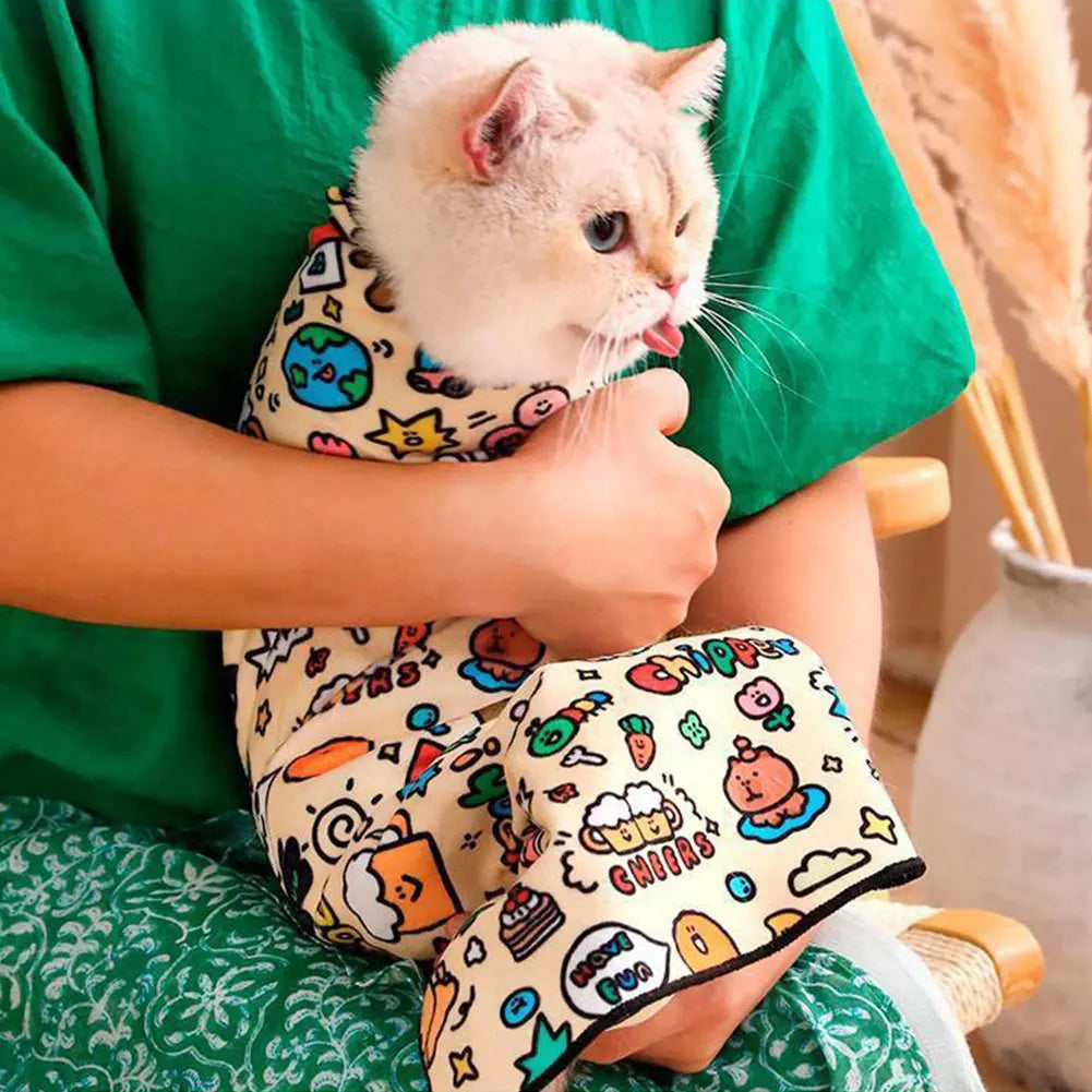 Cat Grooming Wrap Blanket – Anti Scratch & Anti Escape Helper