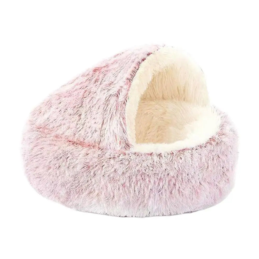 Calming Donut Cat Bed – Soft Plush Nest for Sphynx Cats