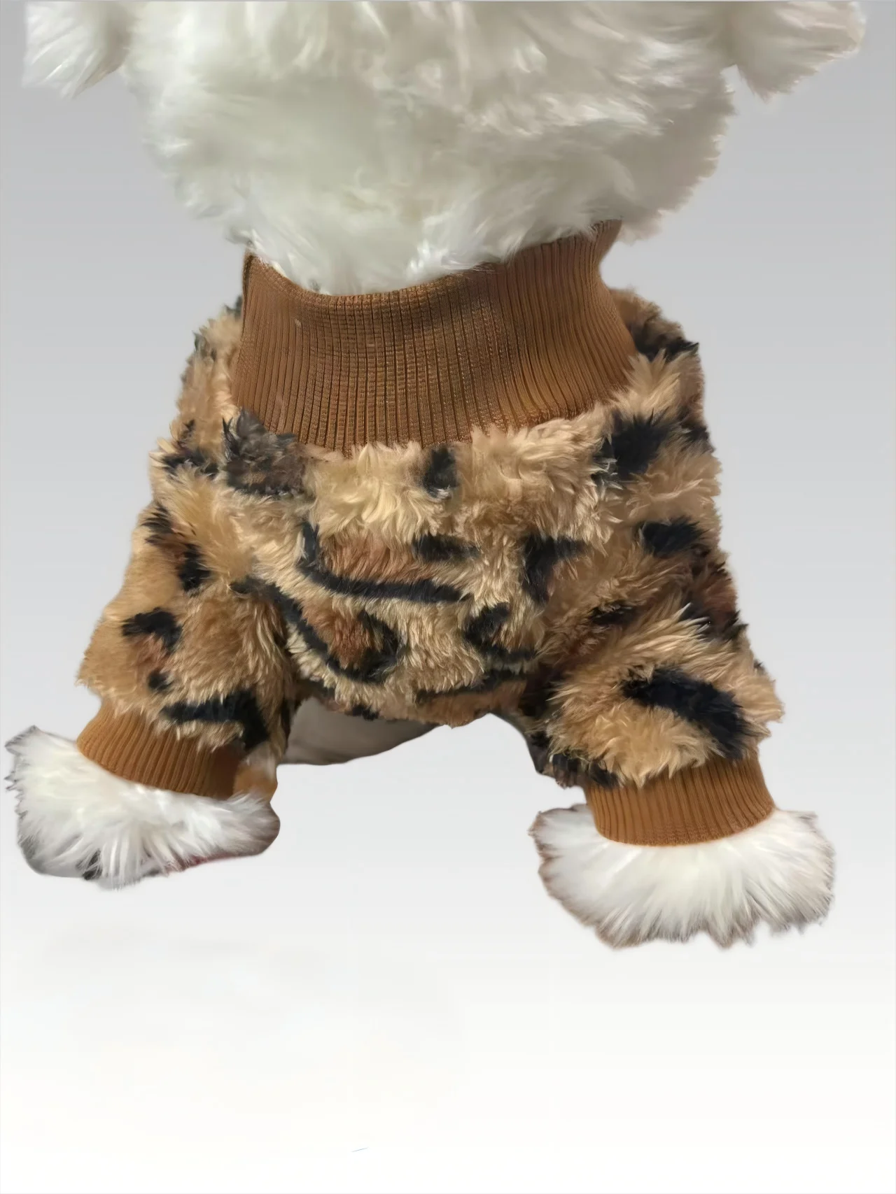 Leopard Print Thermal Suit for Sphynx Cats