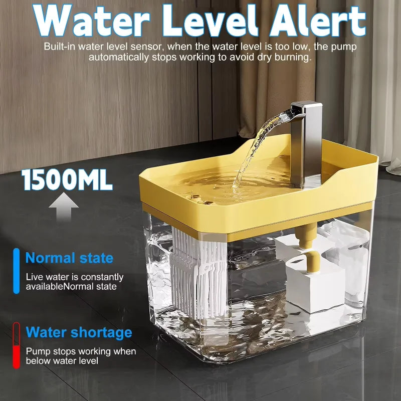 PureFlow™ Cat Water Fountain – 1.5L Smart Hydration