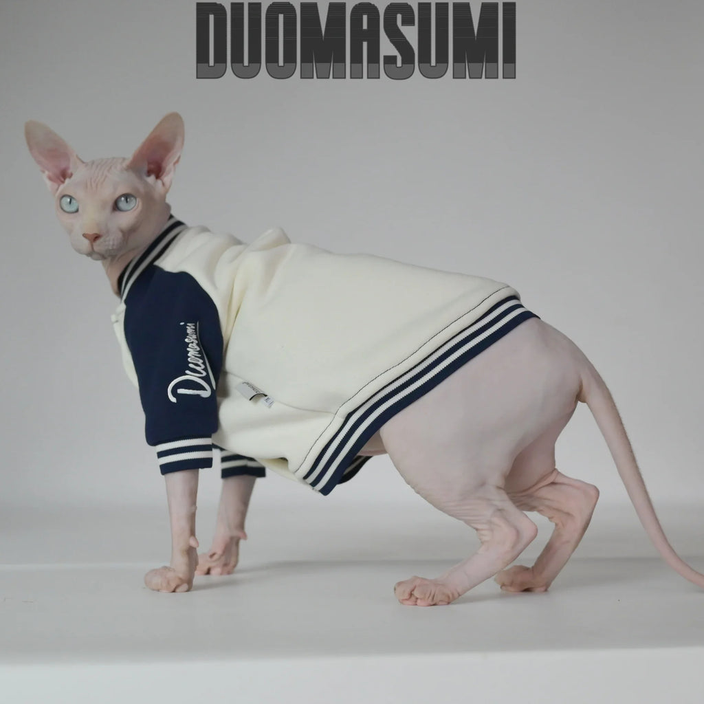 Thermal Baseball Jacket for Sphynx Cats