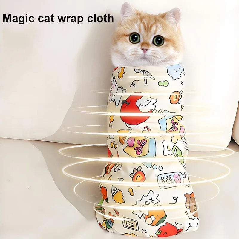 Cat Grooming Wrap Blanket – Anti Scratch & Anti Escape Helper