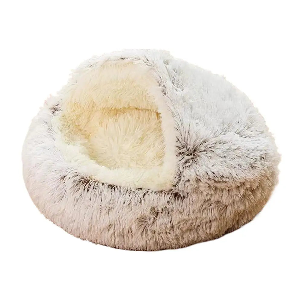 Calming Donut Cat Bed – Soft Plush Nest for Sphynx Cats
